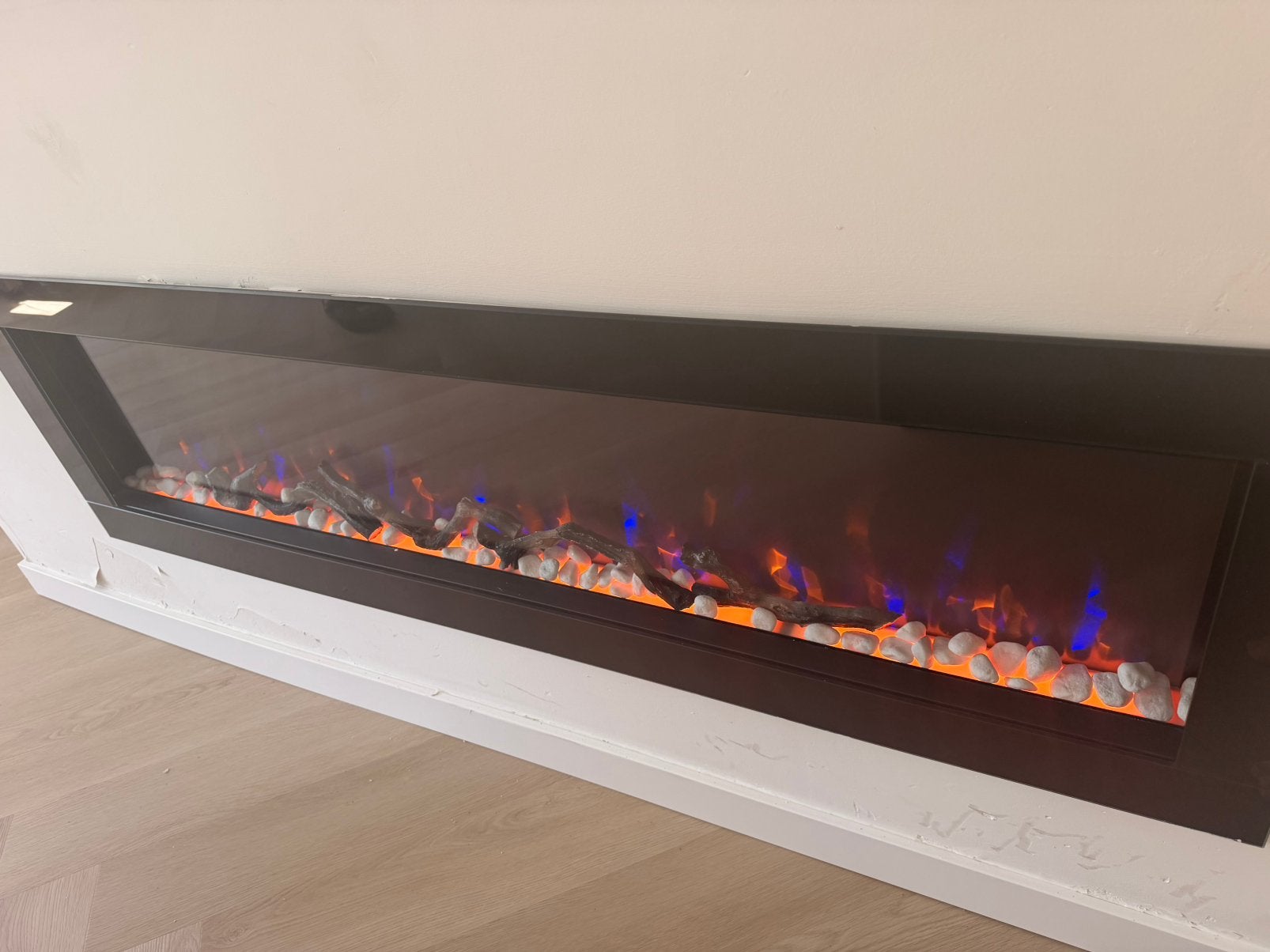 Moderne elektrische sfeerhaard / inbouwhaard – ca. 120 cm, Huis en Inrichting, Haarden, Ophalen, Gebruikt, Vrijstaande haard, Elektrische haard