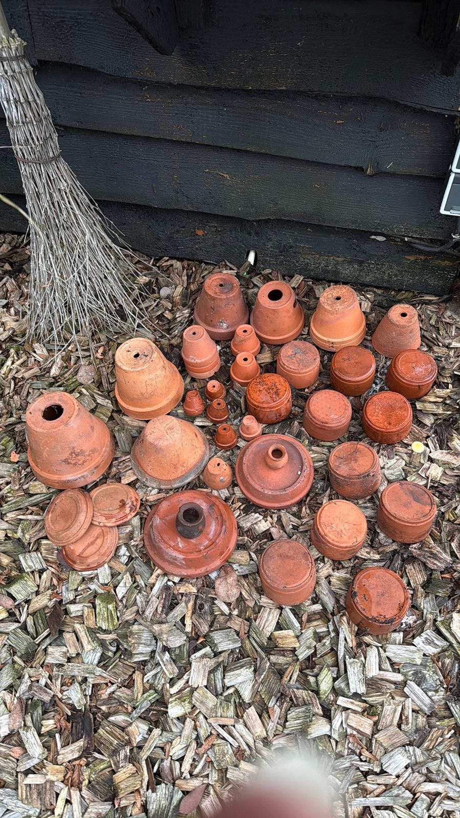 Terra cotta potten, Ophalen, Gebruikt