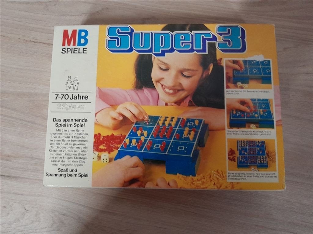 Super 3 - s1791, Hobby en Vrije tijd, Gezelschapsspellen | Bordspellen, Verzenden, Zo goed als nieuw