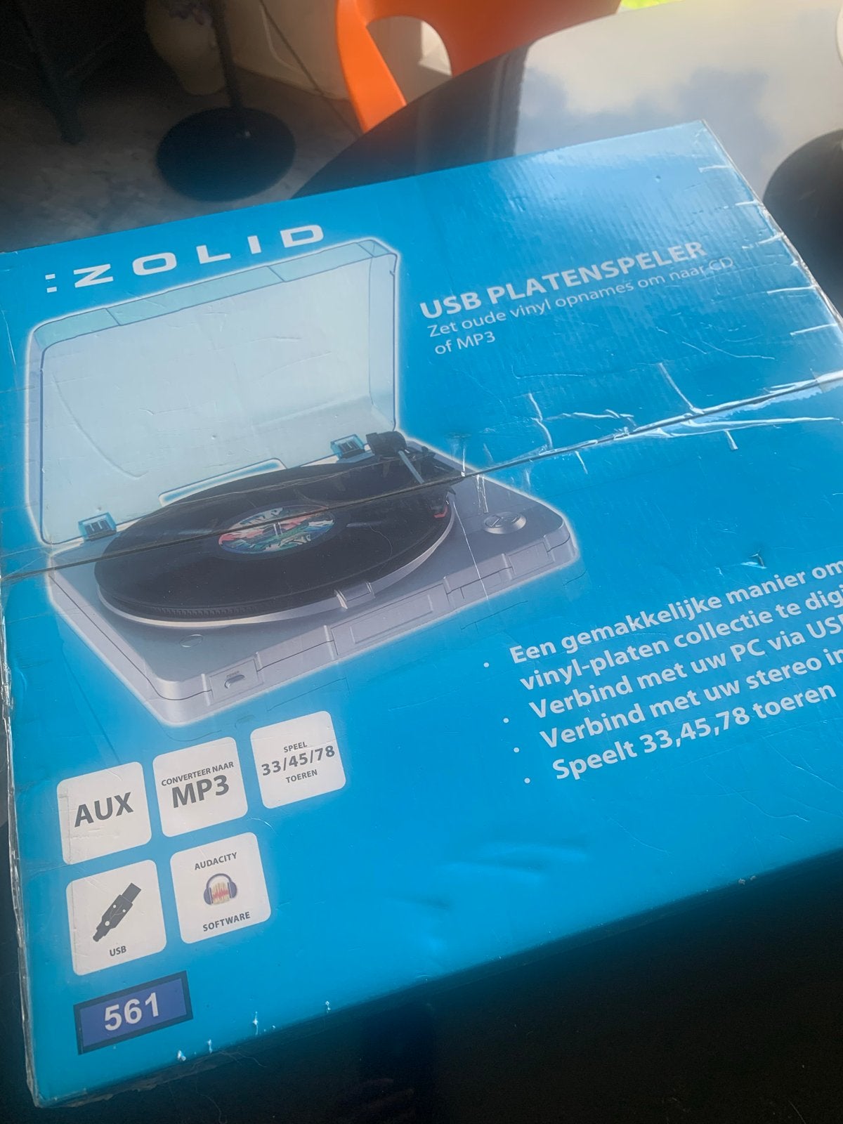 Zolid USB Platenspeler - Vinyl naar MP3/CD Converter, Overige merken, Ophalen of Verzenden, Zo goed als nieuw, USB-aansluiting