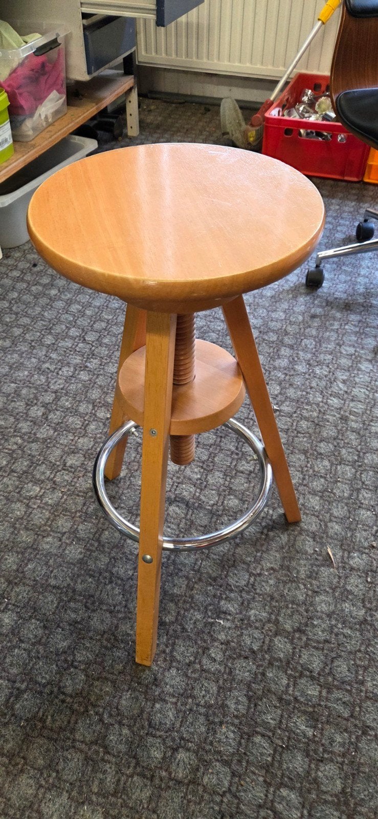 Vintage Ikea Ringo. Verstelbare pianokruk., Ophalen of Verzenden