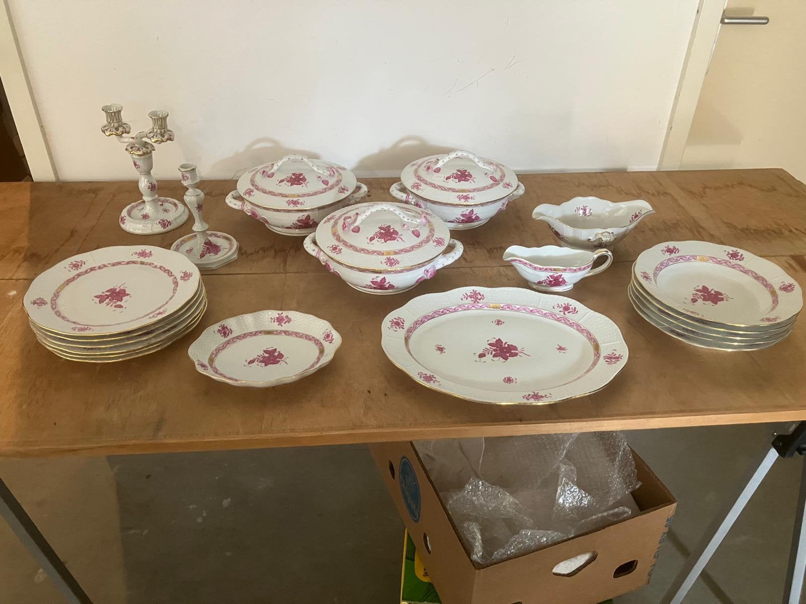 Herend servies 20 delig rose, Ophalen of Verzenden