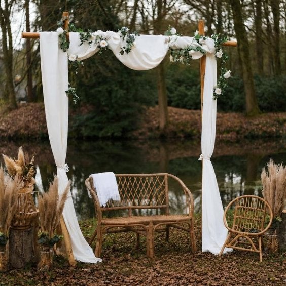 Houten Backdrop Huren | Bruiloft, Ceremonie & Feest, Hobby en Vrije tijd, Ophalen of Verzenden, Zo goed als nieuw, Overige
