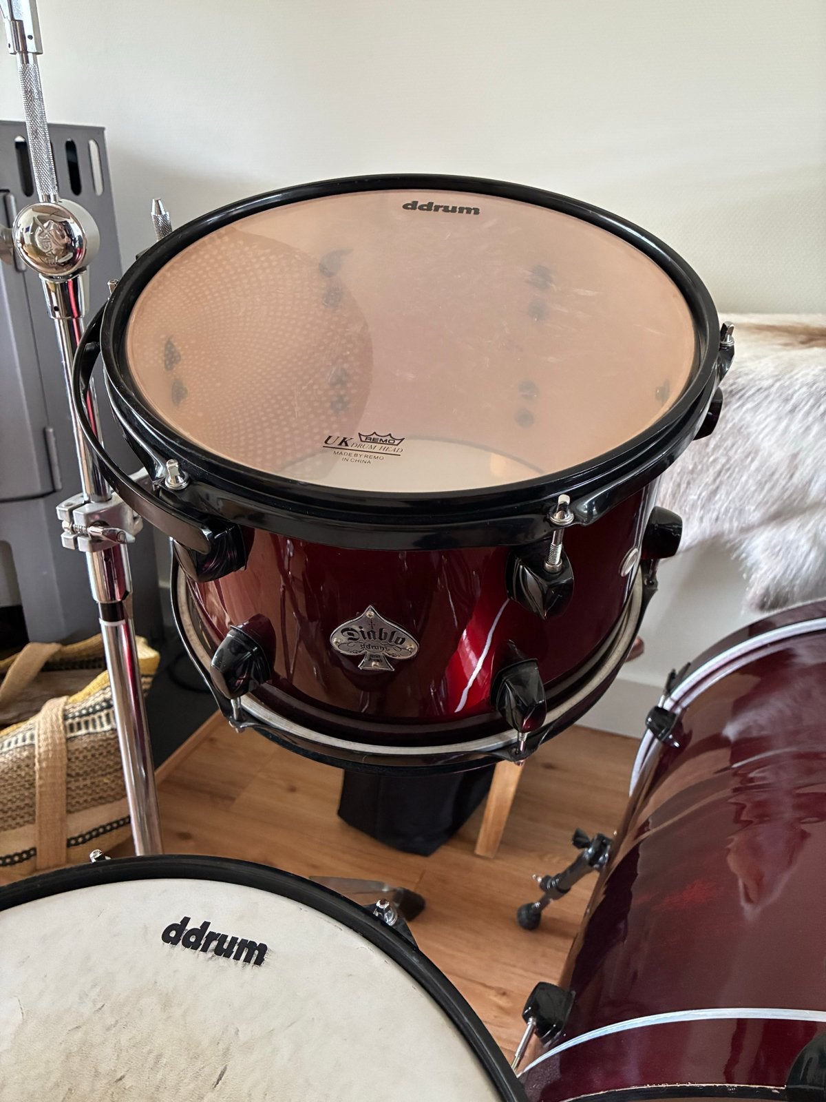 DDrum Diablo - Compleet drumstel met bekkens en kruk, Muziek en Instrumenten, Drumstellen en Slagwerk, Ophalen of Verzenden, Gebruikt