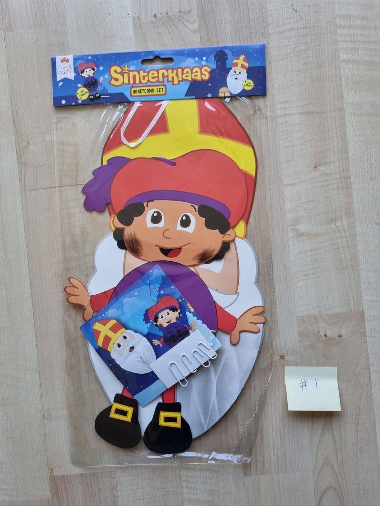 Sinterklaas en Piet honeycomb - 30 cm - Nieuw in verpakking, Diversen, Sinterklaas, Ophalen of Verzenden, Nieuw