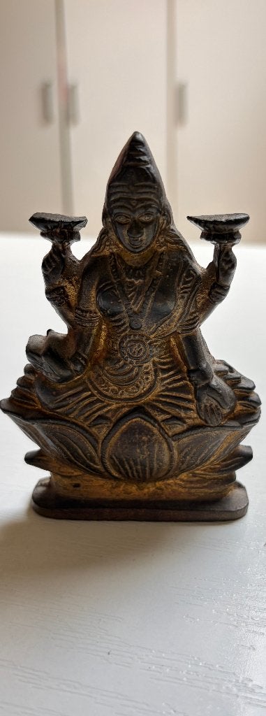 Lakshmi beeld, Minder dan 20 cm, Ophalen of Verzenden, Brons, Beeld