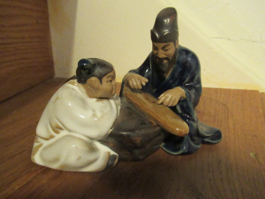 CHINEES MUDMAN beeldje Modderman 1960 onbesch. € 35, Overige onderwerpen, Geglazuurd, Ophalen of Verzenden, Steen of Keramiek