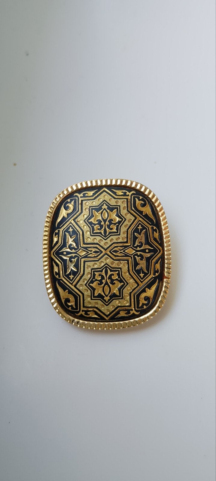 Vintage Spaanse Damascene Broche - Toledo Stijl, Ophalen of Verzenden, Goud, Overige materialen