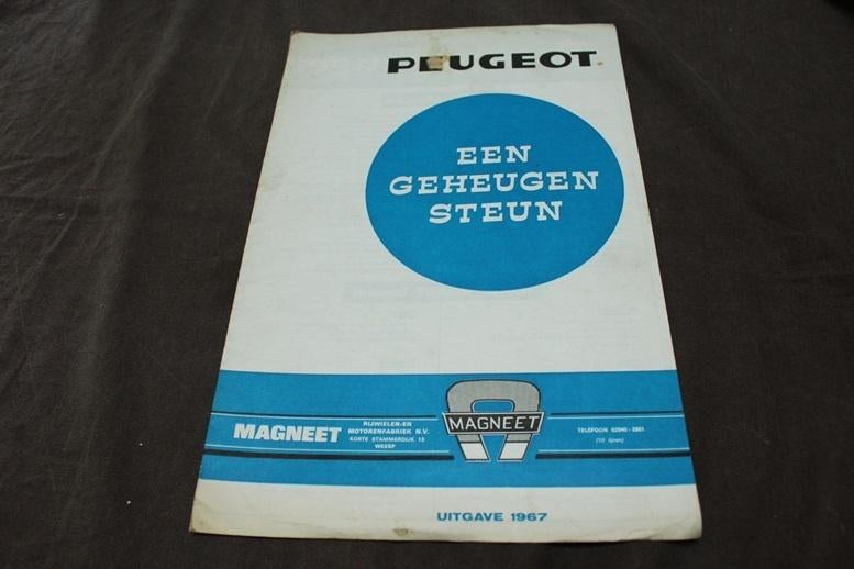Peugeot / Magneet bromfietsen 1967 geheugensteun, Ophalen of Verzenden, Gebruikt