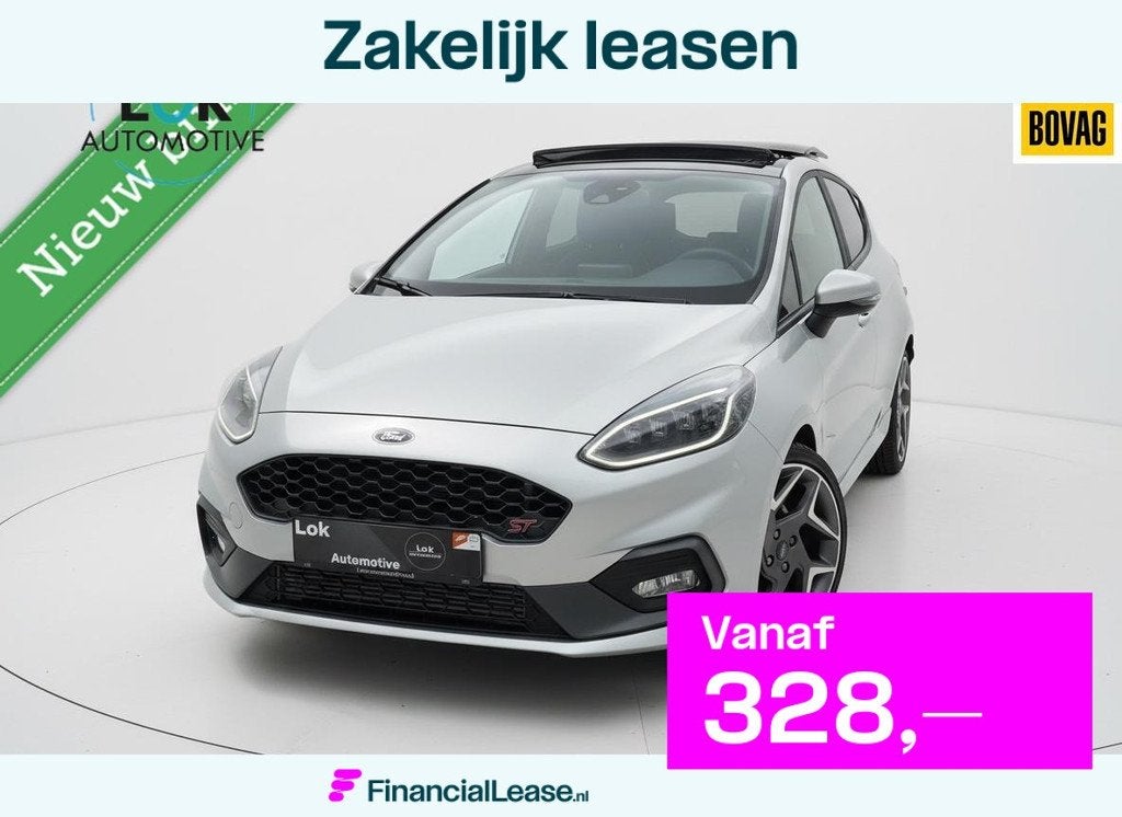 Ford Fiesta 1.5 EcoBoost ST-3 PANO|LED|B&O|RECARO|, Voorwielaandrijving, Zwart, 1188 kg, Bedrijf