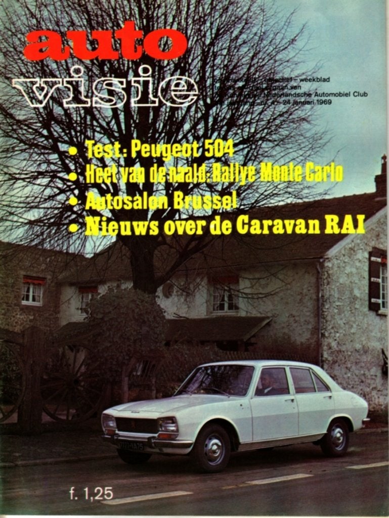 Autovisie test Peugeot 504 1969, Ophalen of Verzenden, Gelezen, Peugeot