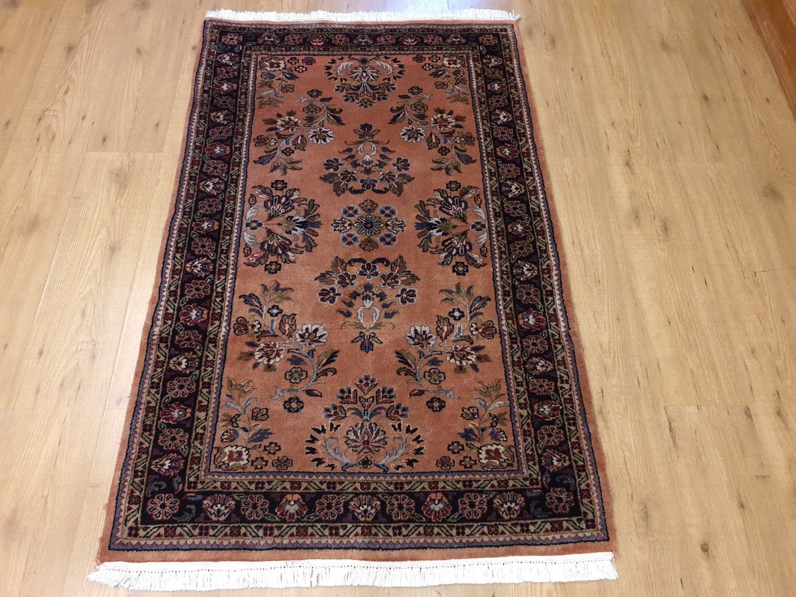 Vintage handgeknoopt perzisch tapijt sarough 160x95, Info@SlatsAntiek.nl, Tweedehands, Perzisch, 150 tot 200 cm