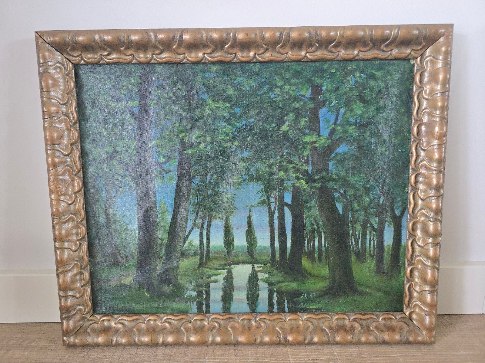 Dit is een olieverf op doek schilderij, van Jan Kelderman, Doek, Ophalen of Verzenden, Origineel werk, Landschap