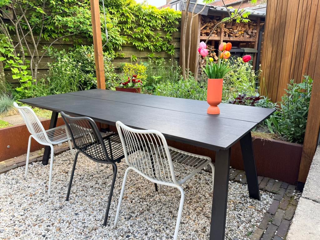 Tuintafel 220x100 demontabel - polywood, Tuin en Terras, Ophalen, Gebruikt, Rechthoekig, Kunststof