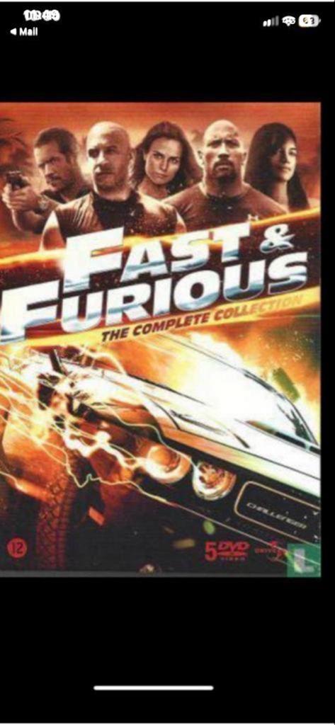 Fast & Furious: The Complete Collection (5 DVD Boxset), Vanaf 12 jaar, Ophalen of Verzenden, Gebruikt, Actie
