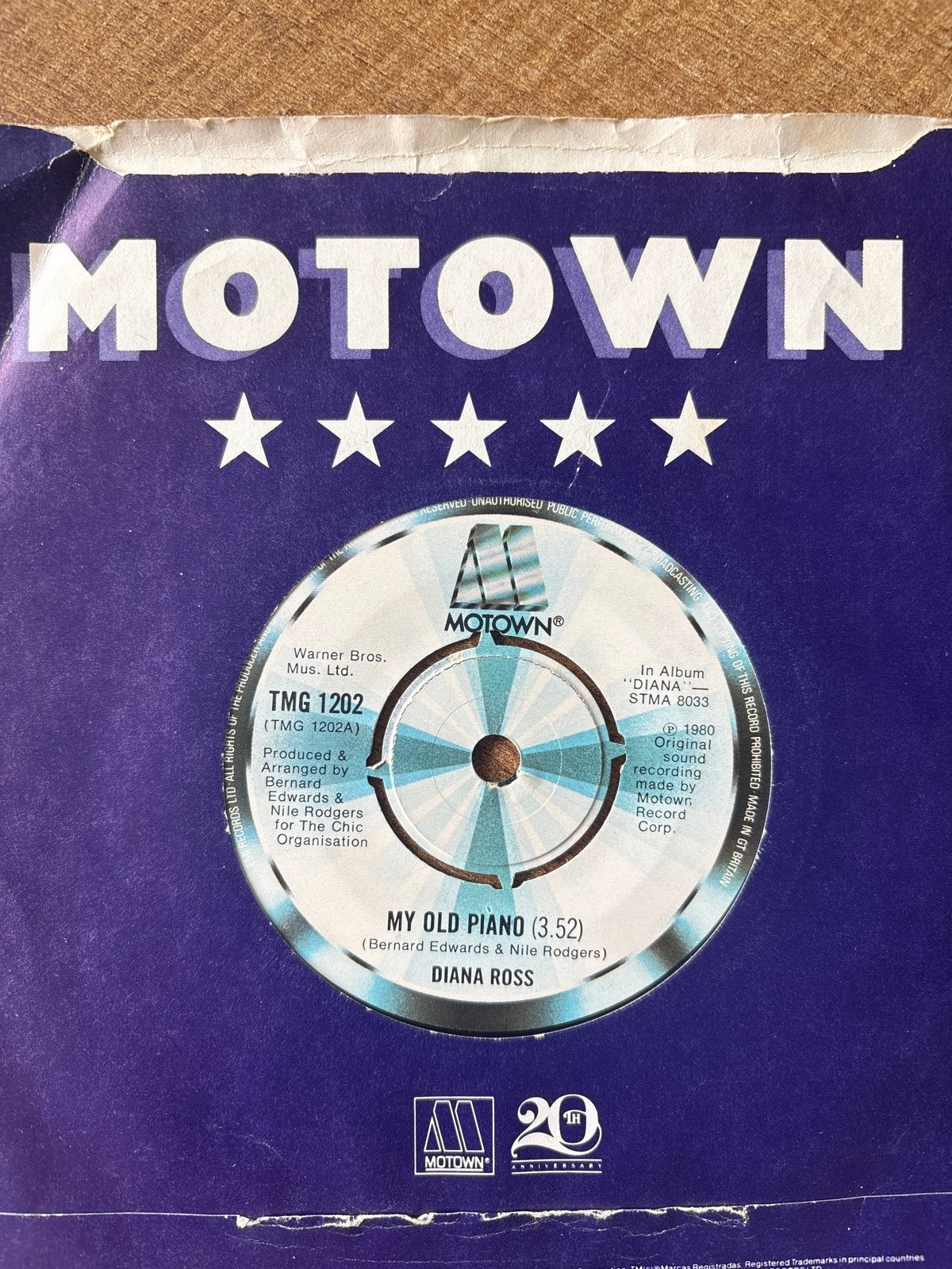 Diana Ross - My Old Piano (Motown 7 inch single), Cd's en Dvd's, Gebruikt, 7 inch, Ophalen of Verzenden, Pop