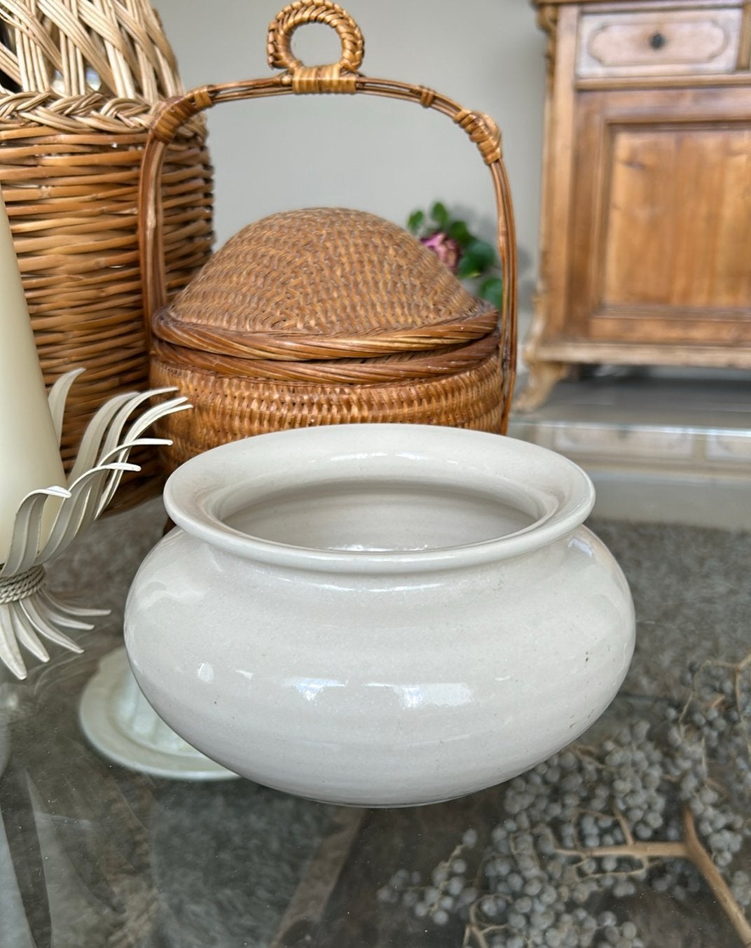 Ecri Katwijk vintage keramische bloempot of vaas, Ophalen of Verzenden