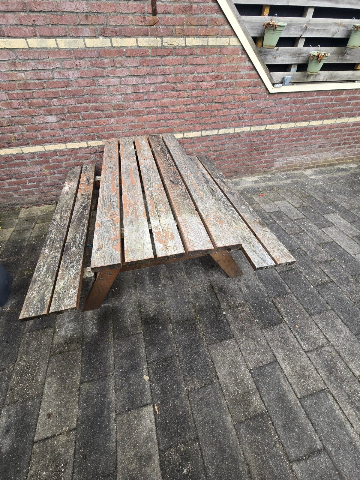 Douglas houten picknick tafel, Ophalen, Rechthoekig, Hout