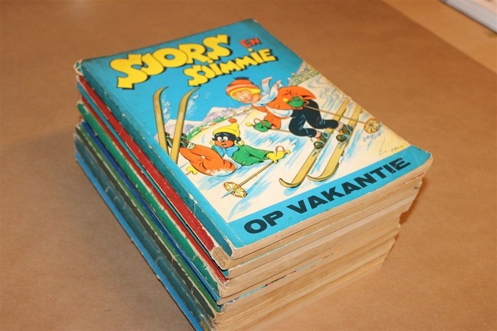 Sjors en Sjimmie — 12 Oude Spaarnestad Strips Frans Piet, Eén stripboek, Ophalen of Verzenden, Gelezen