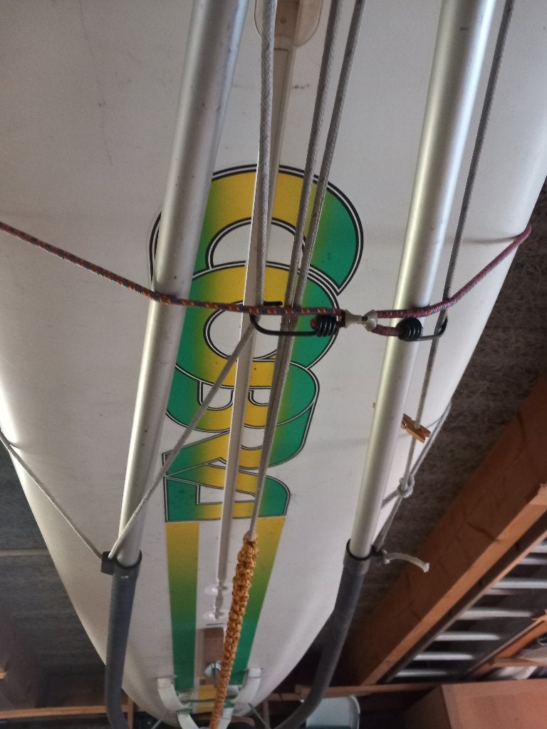 Vintage Fanatic surfplank – in topstaat!, Gebruikt, 5 tot 6.5 m², 300 cm of meer, Met mast