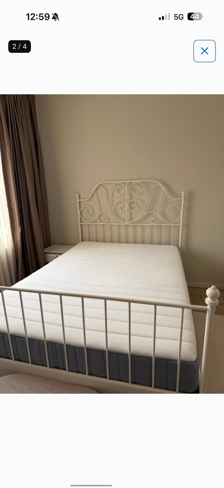Gratis bed 140 x 200, Huis en Inrichting, Ophalen, Wit, Tweepersoons, 140 cm