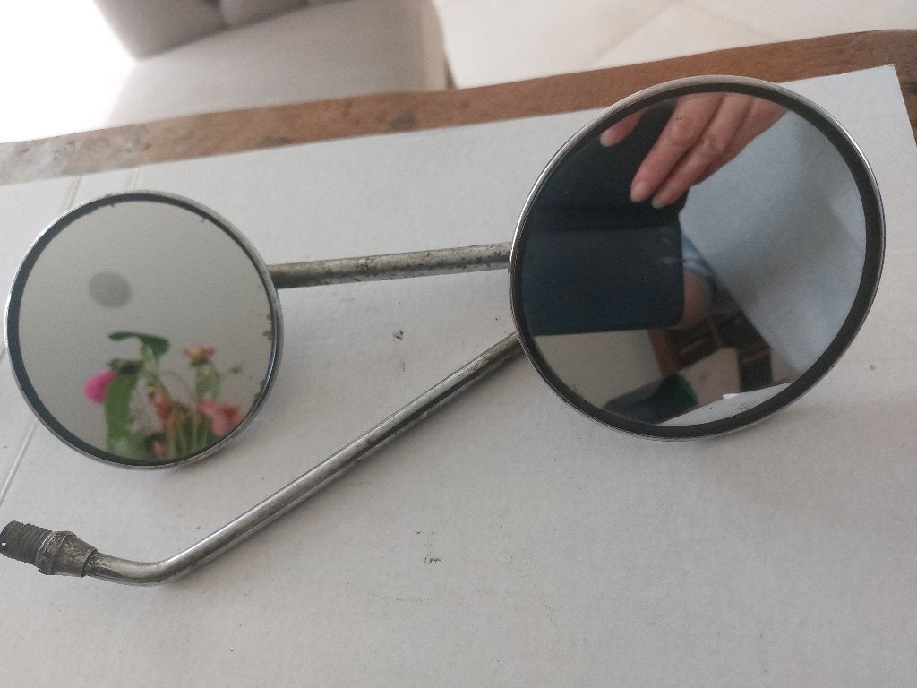 Vintage chromen achteruitkijk spiegel, Ophalen of Verzenden, Gebruikt