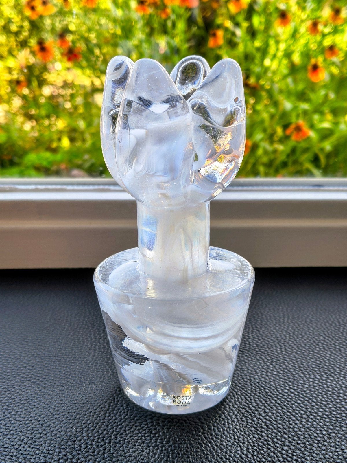 Kosta Boda kristalglas witte tulp, Flower Power, Zweden, Ophalen of Verzenden