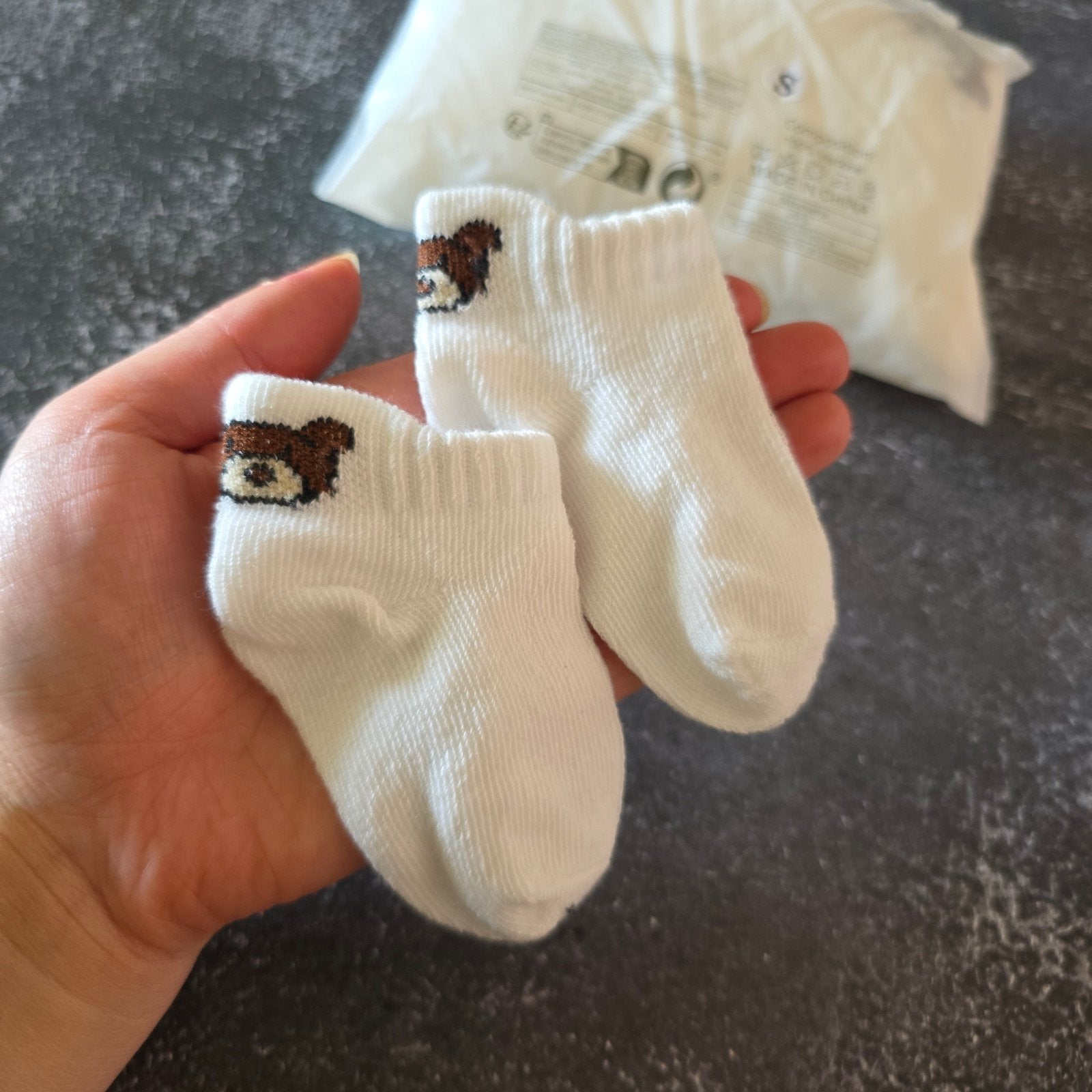 Set van 10 paar baby sokjes met beertjes | 0-6 maanden, Ophalen of Verzenden, Nieuw, Meisje, Sokjes