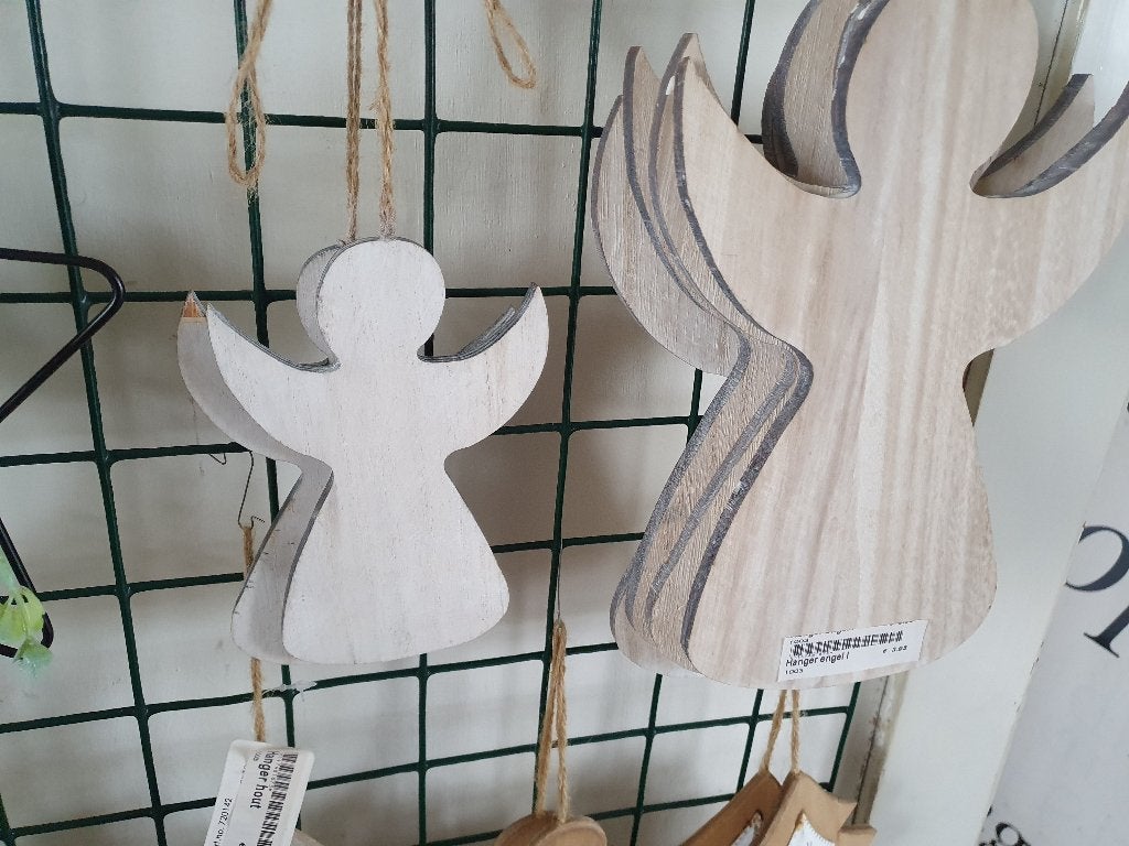Houten kersthanger engel 15 cm., Diversen, Kerst, Nieuw, Ophalen of Verzenden