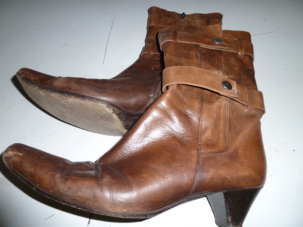 Laars bruin leer merk vic-matic maat 41 Italiaans, Kleding | Dames, Hoge laarzen, Bruin, Verzenden, Vic Matic