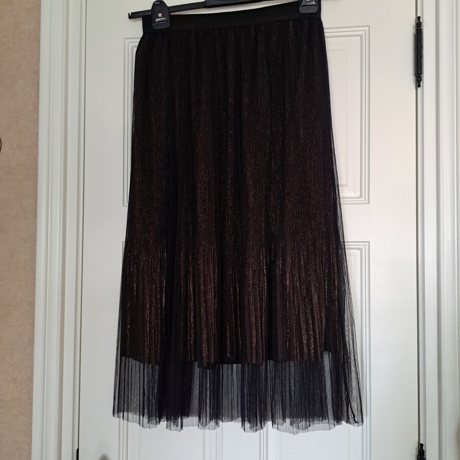 goud/zwart rok mt. M/L, Kleding | Dames, Maat 38/40 (M), Christy, Zwart, Ophalen of Verzenden