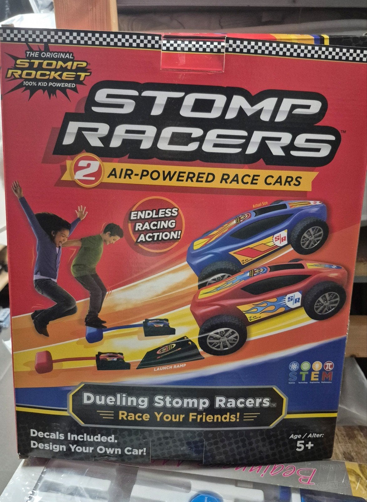2 x race auto Stomp Rocket racers NIEUW, Ophalen of Verzenden, Nieuw