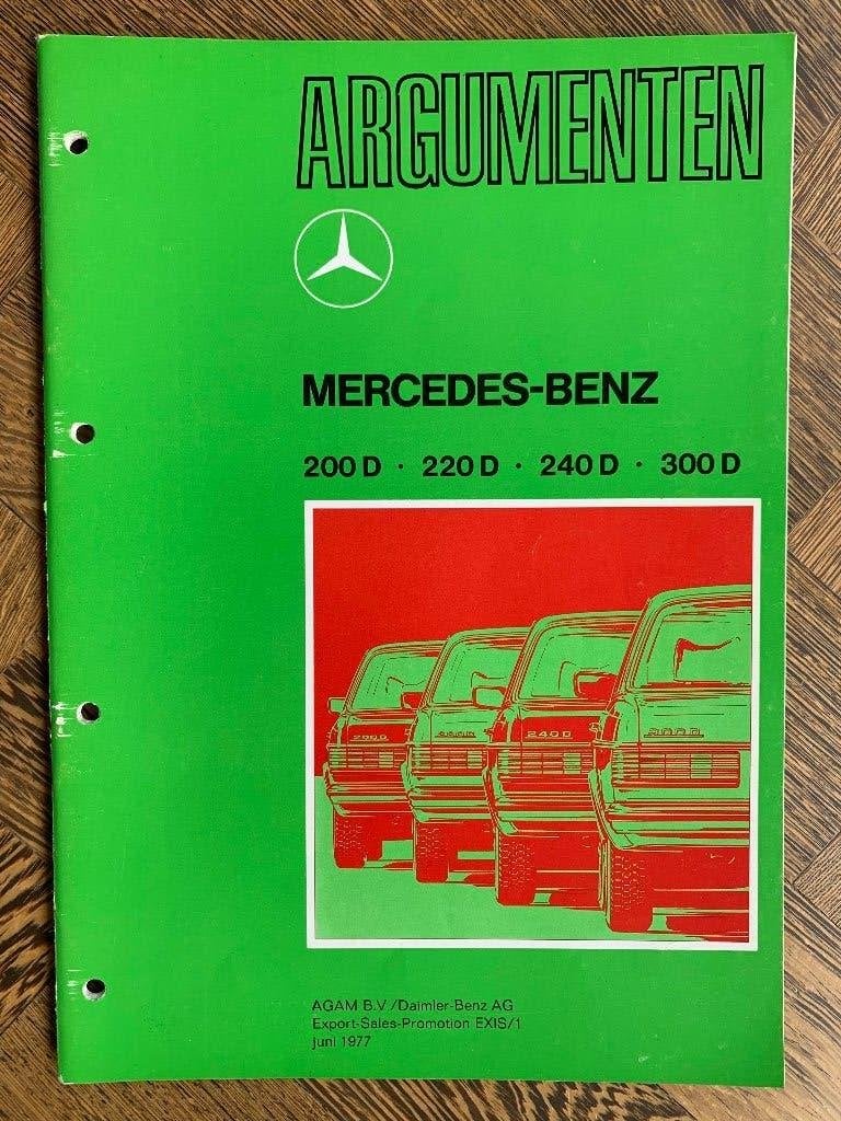 Argumenten Mercedes-Benz E-klasse 200 - 300 D W123 1977 nieu, Nieuw, Mercedes-Benz, Mercedes, Ophalen of Verzenden