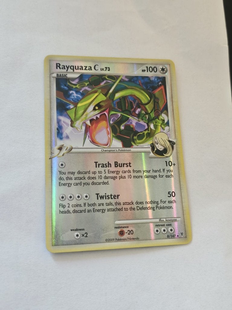 Rayquaza C lv.73 8/147 Ultra rare LP, Ophalen of Verzenden, Zo goed als nieuw, Losse kaart, Foil