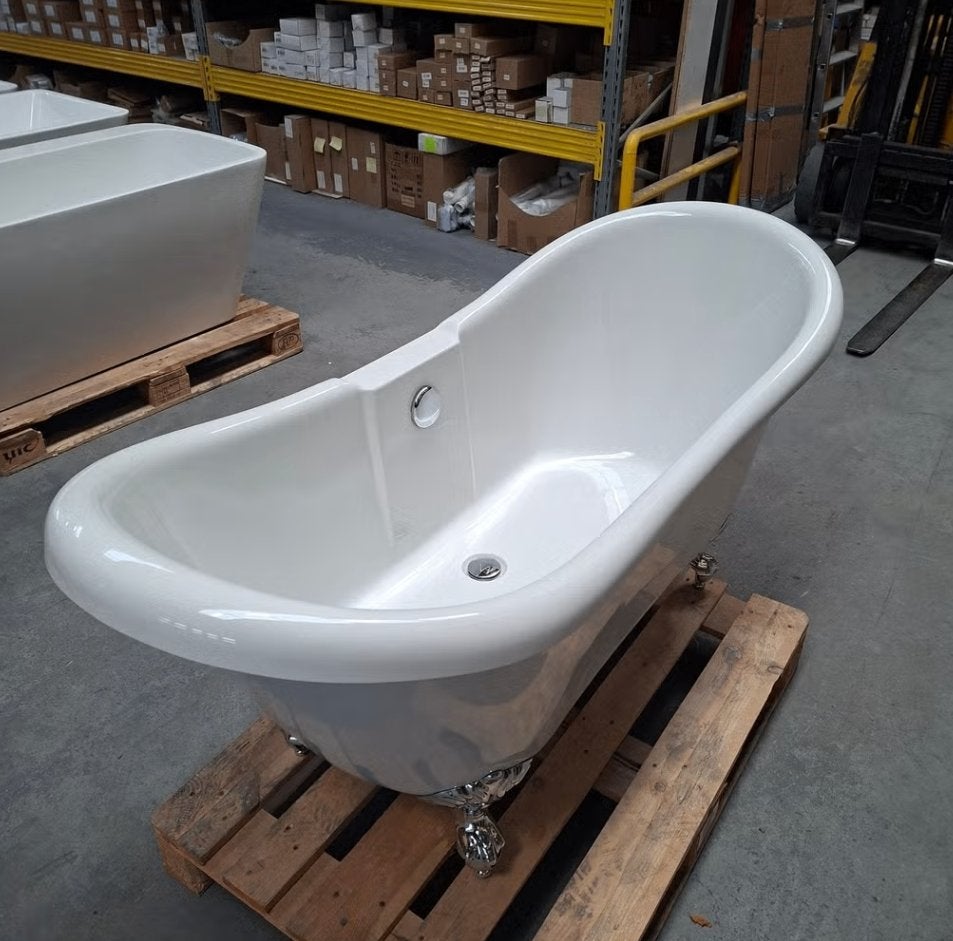 klassiek bad 172x72x76cm chromen poten nr520, Ophalen of Verzenden, Nieuw