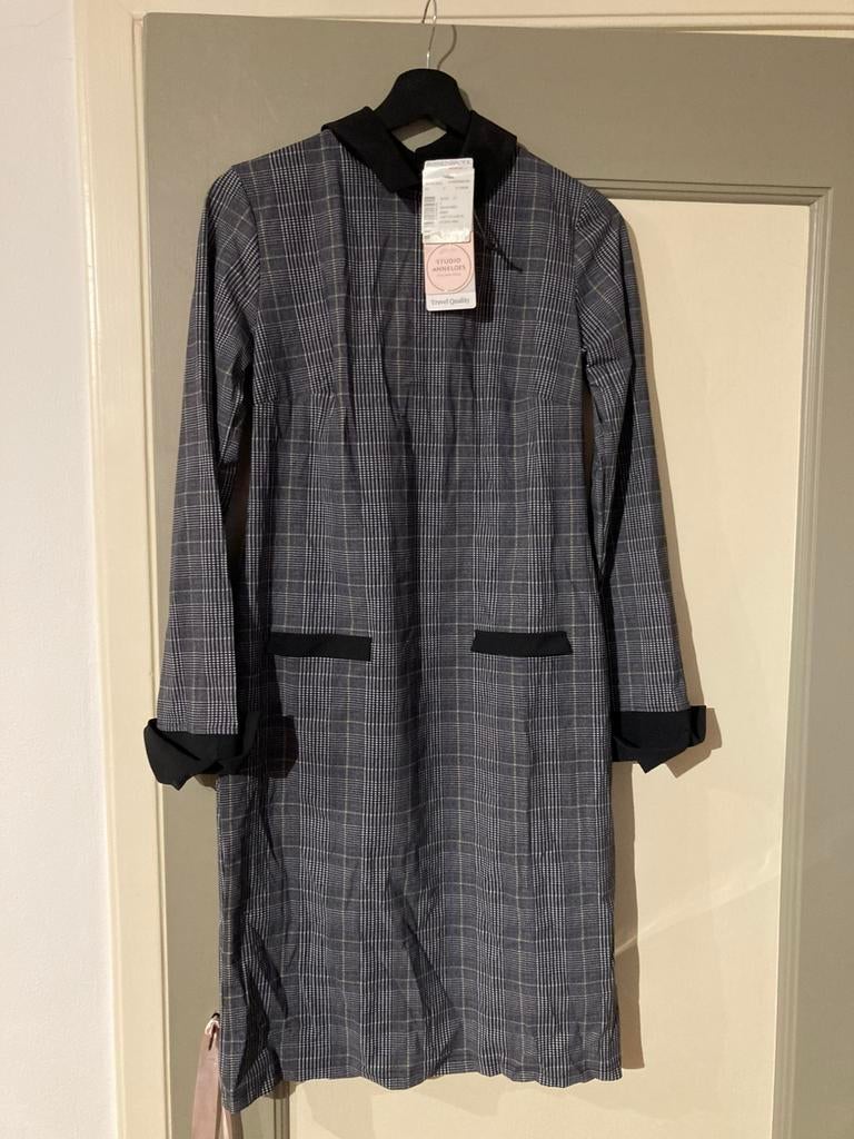 Odette Check dress van Studio Anneloes maat xs, Zwart, Nieuw, Ophalen of Verzenden, Knielengte