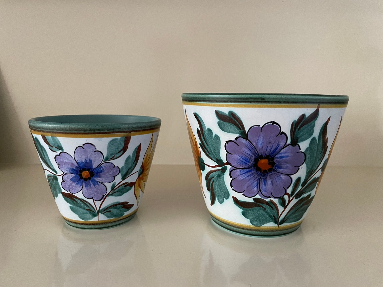 Plateel gouda Holland bloempotten, Antiek en Kunst, Ophalen of Verzenden