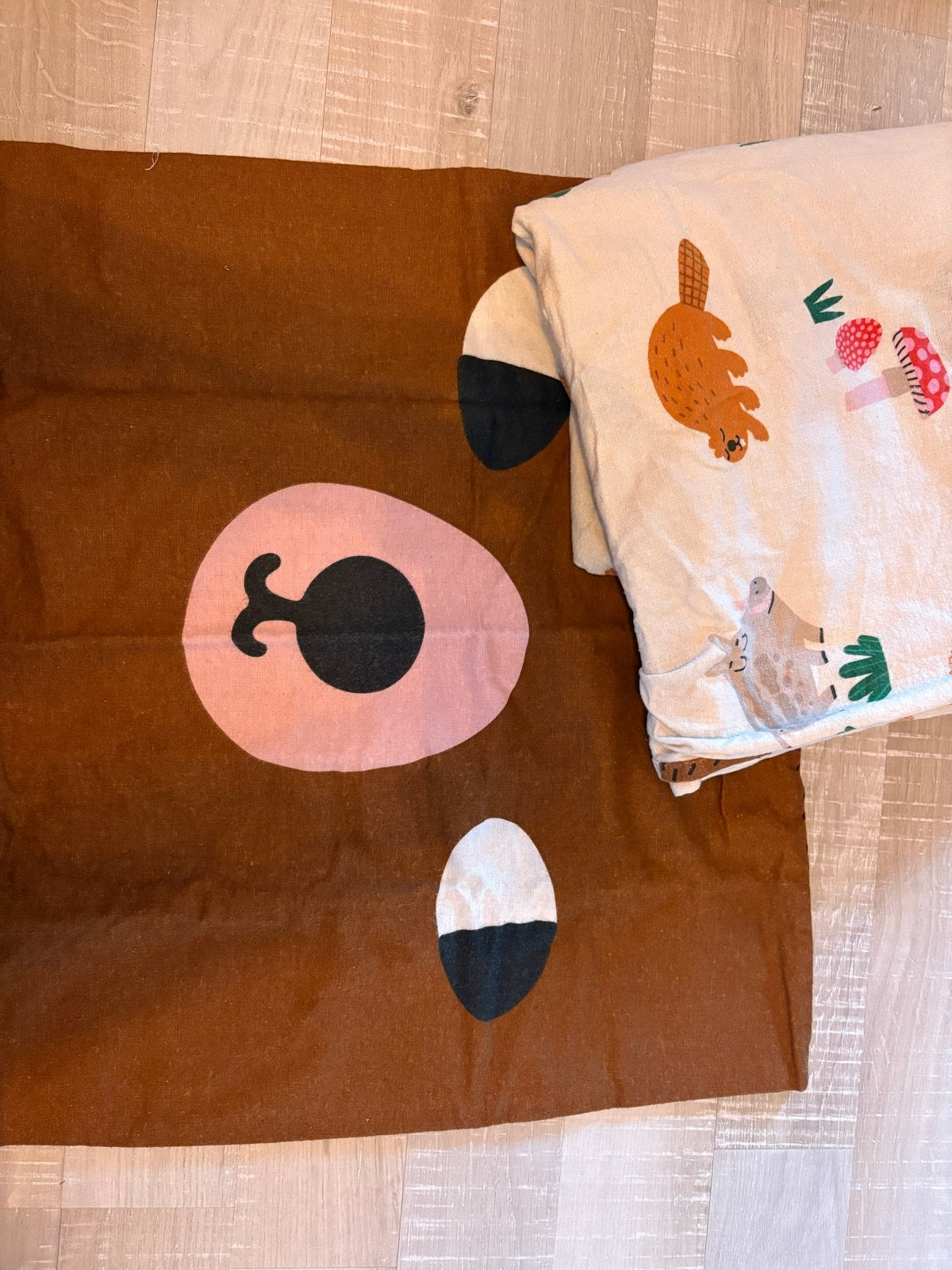 Flanellen dekbedovertrek 120x150 met dierenprint, Gebruikt, Dekbedovertrek, Kinderbed, Meerkleurig