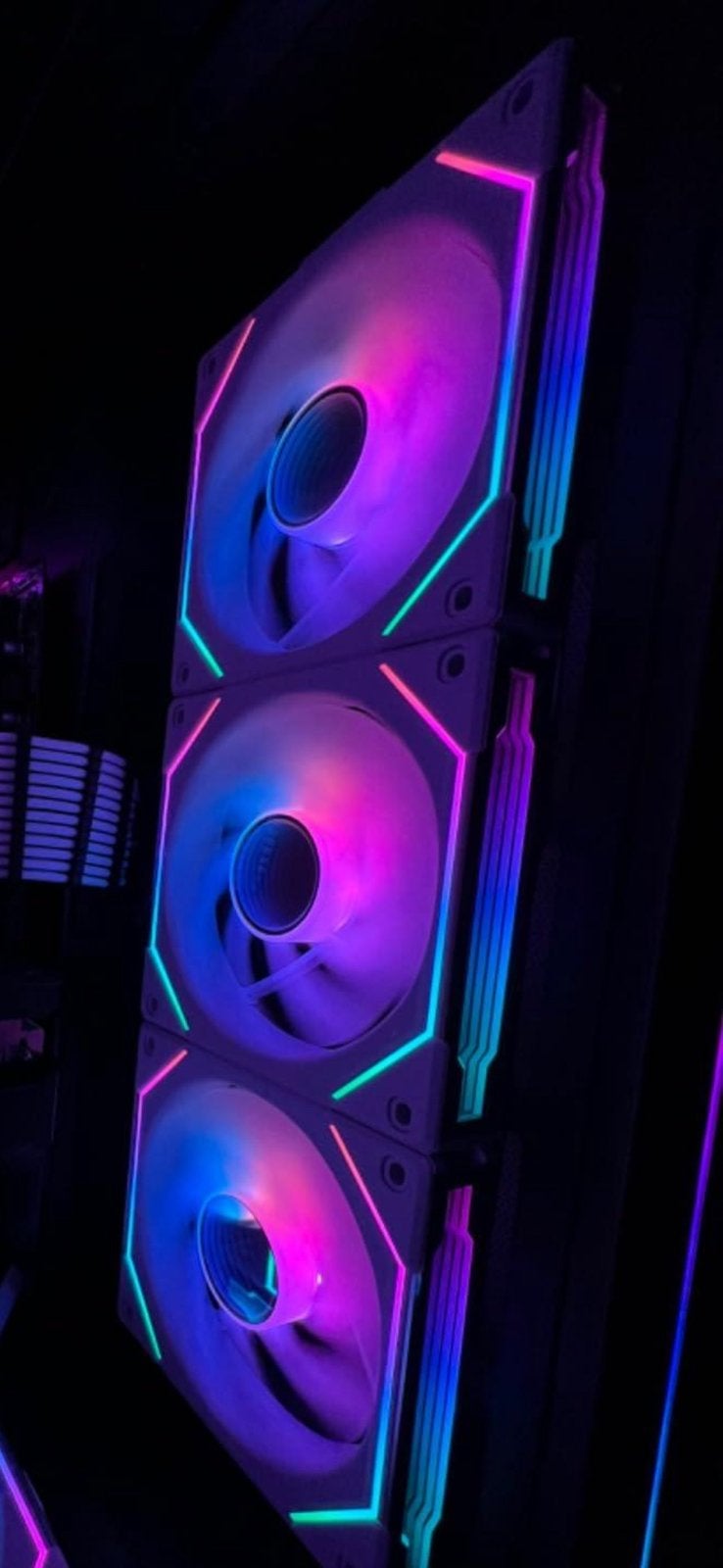 Lian Li UNI FAN SL-INF 120 Black ARGB 3-pack te koop, Computers en Software, Computerkoelers, Ophalen of Verzenden, Zo goed als nieuw
