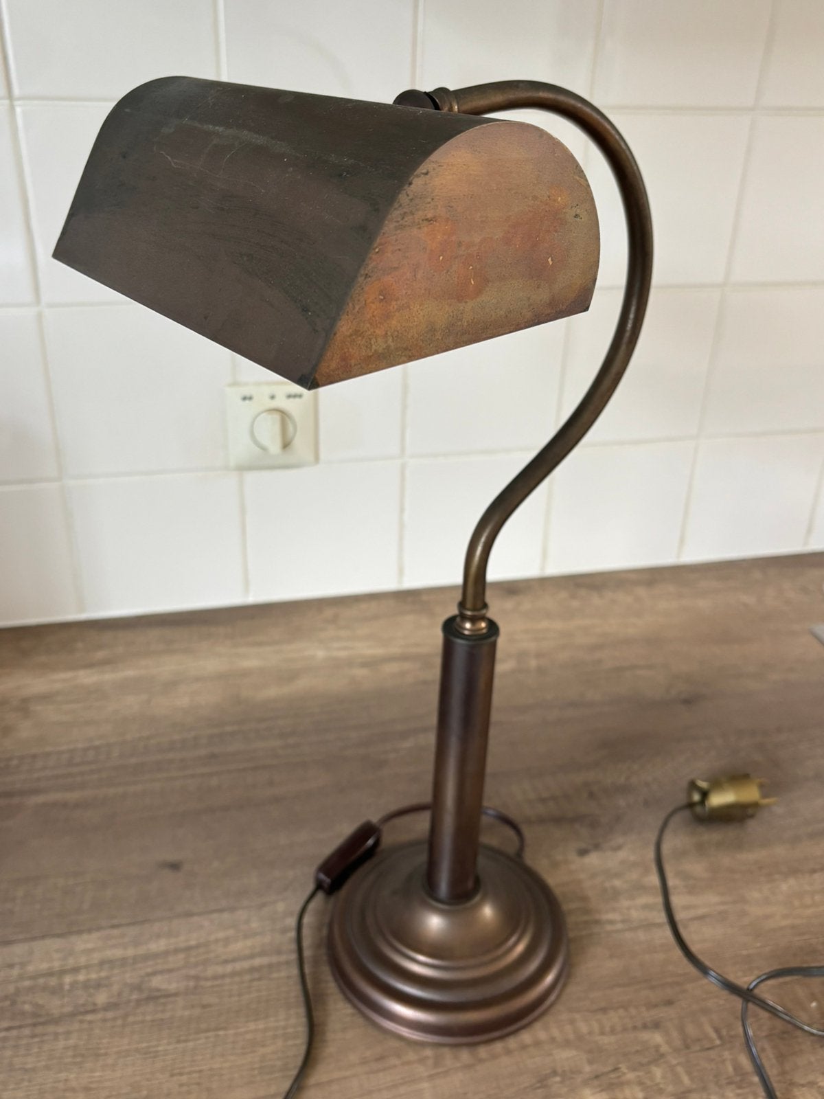 Vintage bureaulamp / pianolamp, Ophalen of Verzenden