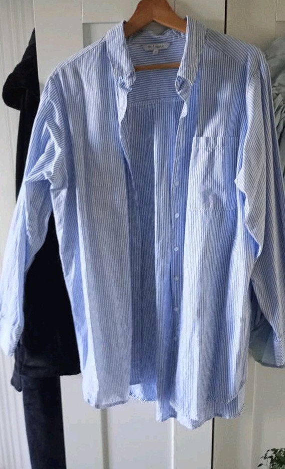 Blauw/wit gestreepte blouse XL, Ophalen of Verzenden, Zo goed als nieuw, Maat 46/48 (XL) of groter, Blauw