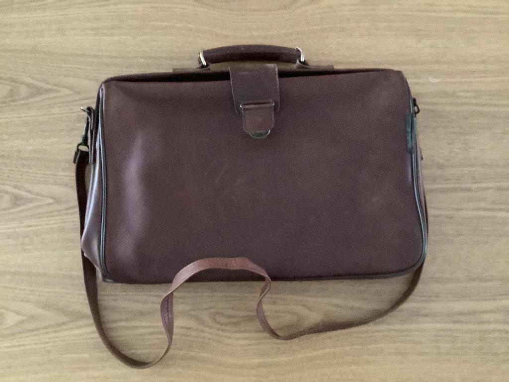 Leren tas Fred de la Brettoniere “ dokters tas” model bruin, Ophalen of Verzenden, Gebruikt, Bruin, Overige typen