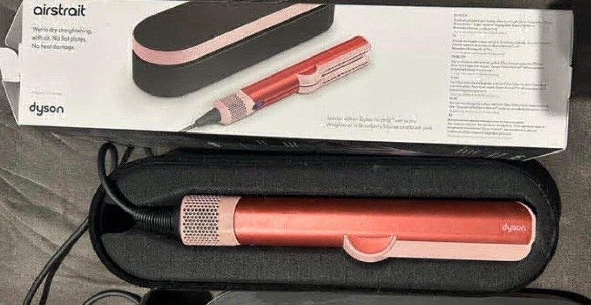 Dyson Airstrait Stijltang - Nat naar Droog - Strawberry, Ophalen of Verzenden, Zo goed als nieuw, Haarverzorging