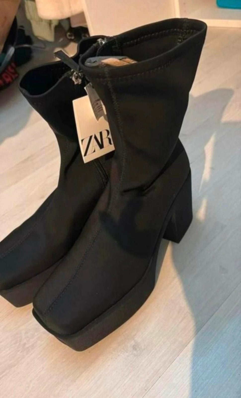 Hak laarzen zara, Ophalen of Verzenden, Zo goed als nieuw, Zwart, Hoge laarzen