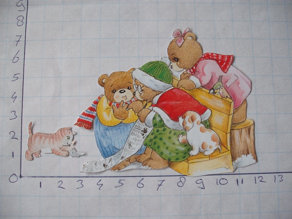 nr. 696 - uitgeknipt 3d plaatje kerst, Ophalen of Verzenden, Nieuw, Kerst, Knipvel