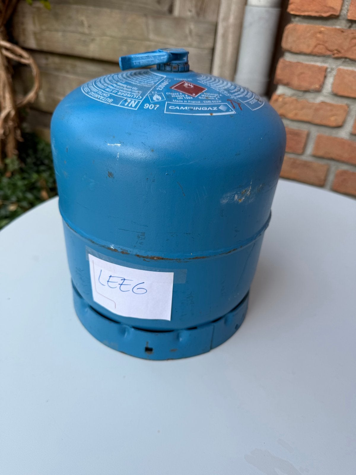 Lege Campingaz gasfles 907, Ophalen, Gebruikt