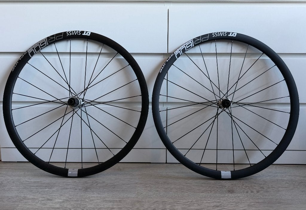 DT Swiss PR1600 Spline 32 Disc Race Wielset Zwart, Gebruikt, DT Swiss, Aluminium, Racefiets