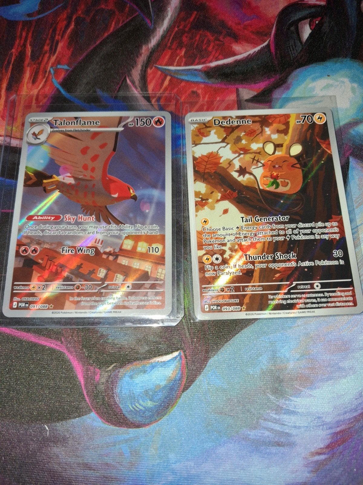 Pokémon TCG: Talonflame & Dedenne kaarten, Ophalen of Verzenden, Zo goed als nieuw, Meerdere kaarten