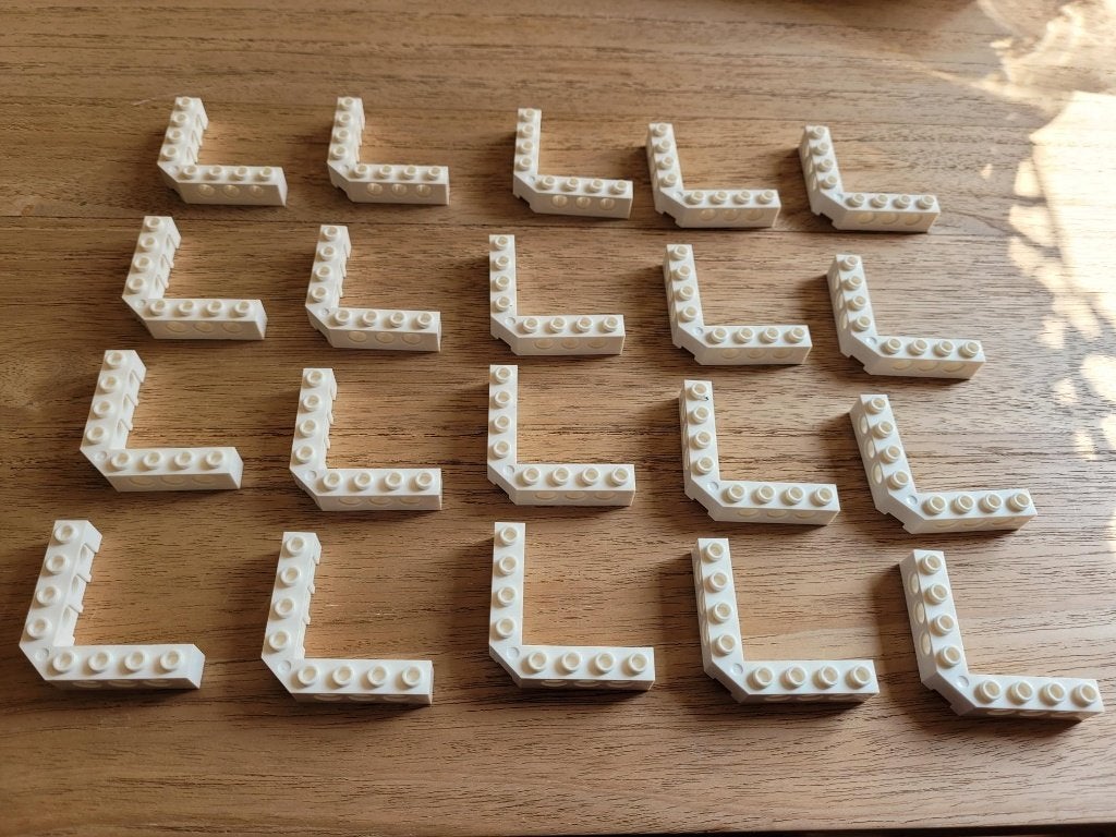 Partij N409=20x Lego technic hoekstenen (Meerdere setjes), Lego, Lego, Lego, Nieuw