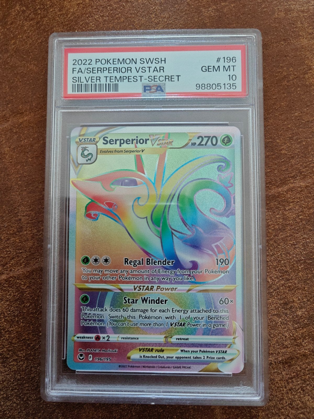 Serperior vstar rainbow PSA 10, Ophalen of Verzenden, Zo goed als nieuw